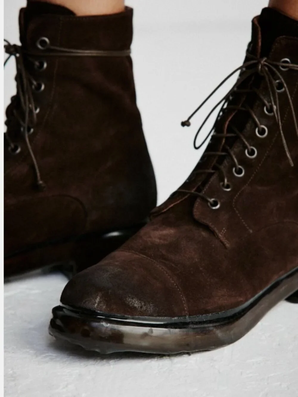New Free People Aviation Lace Up Boots size 9 MSRP: $468 Suede